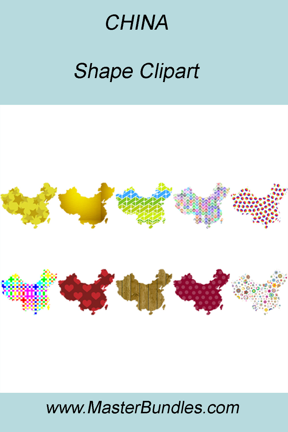 CHINA SHAPE CLIPART ICONS pinterest preview image.