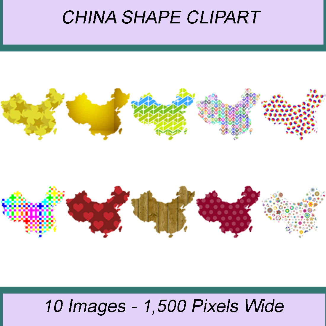 CHINA SHAPE CLIPART ICONS cover image.