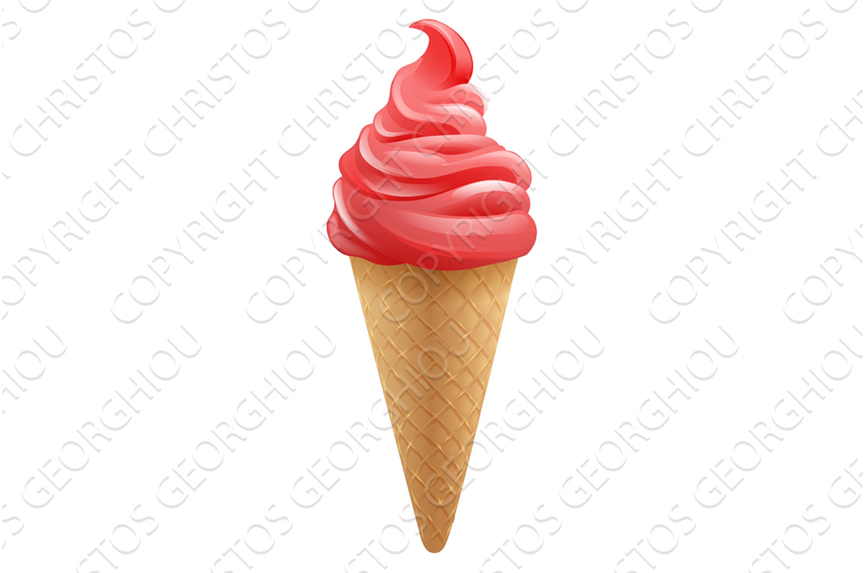 Ice Cream Strawberry Frozen Yogurt cover image.