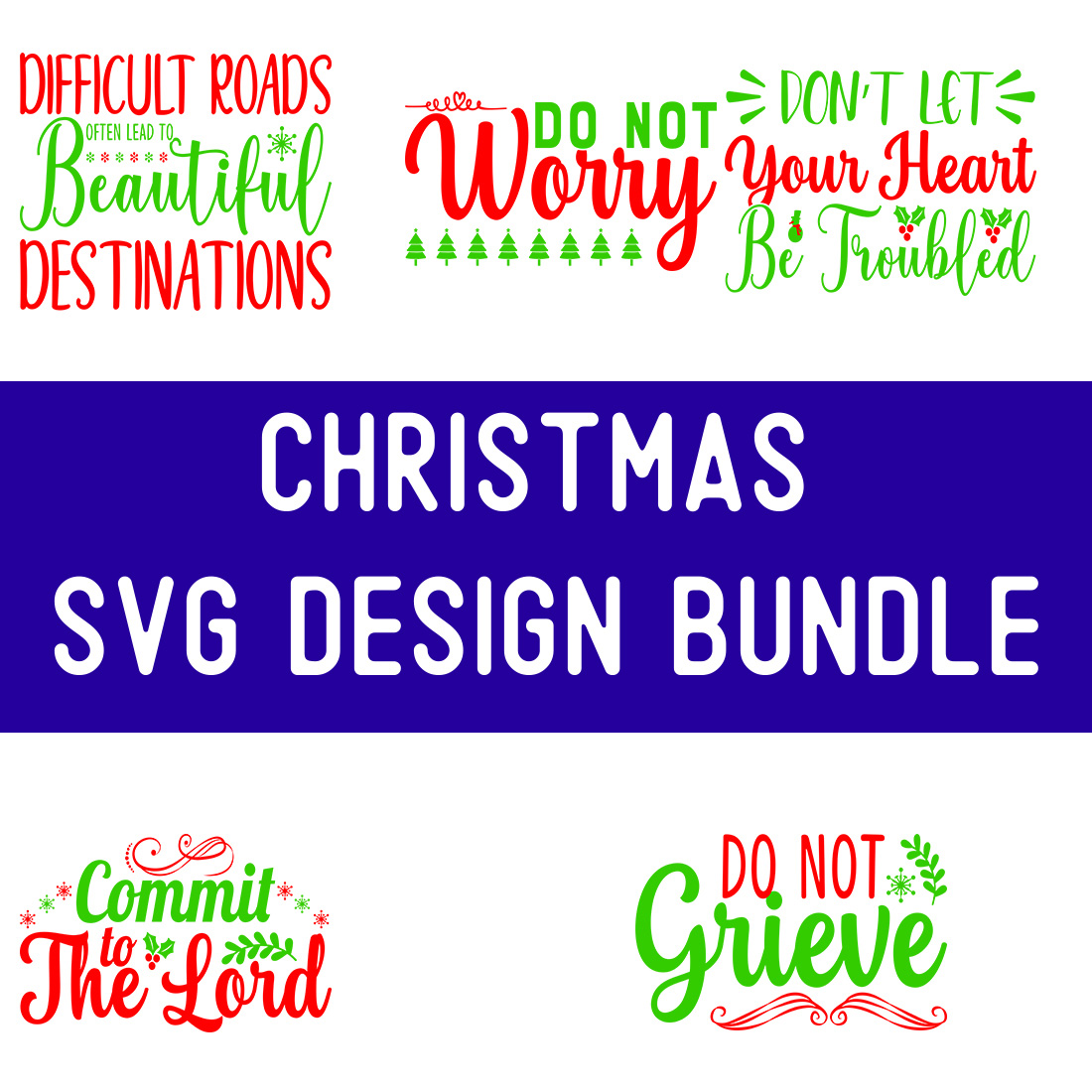 Christmas SVG Design Bundle cover image.