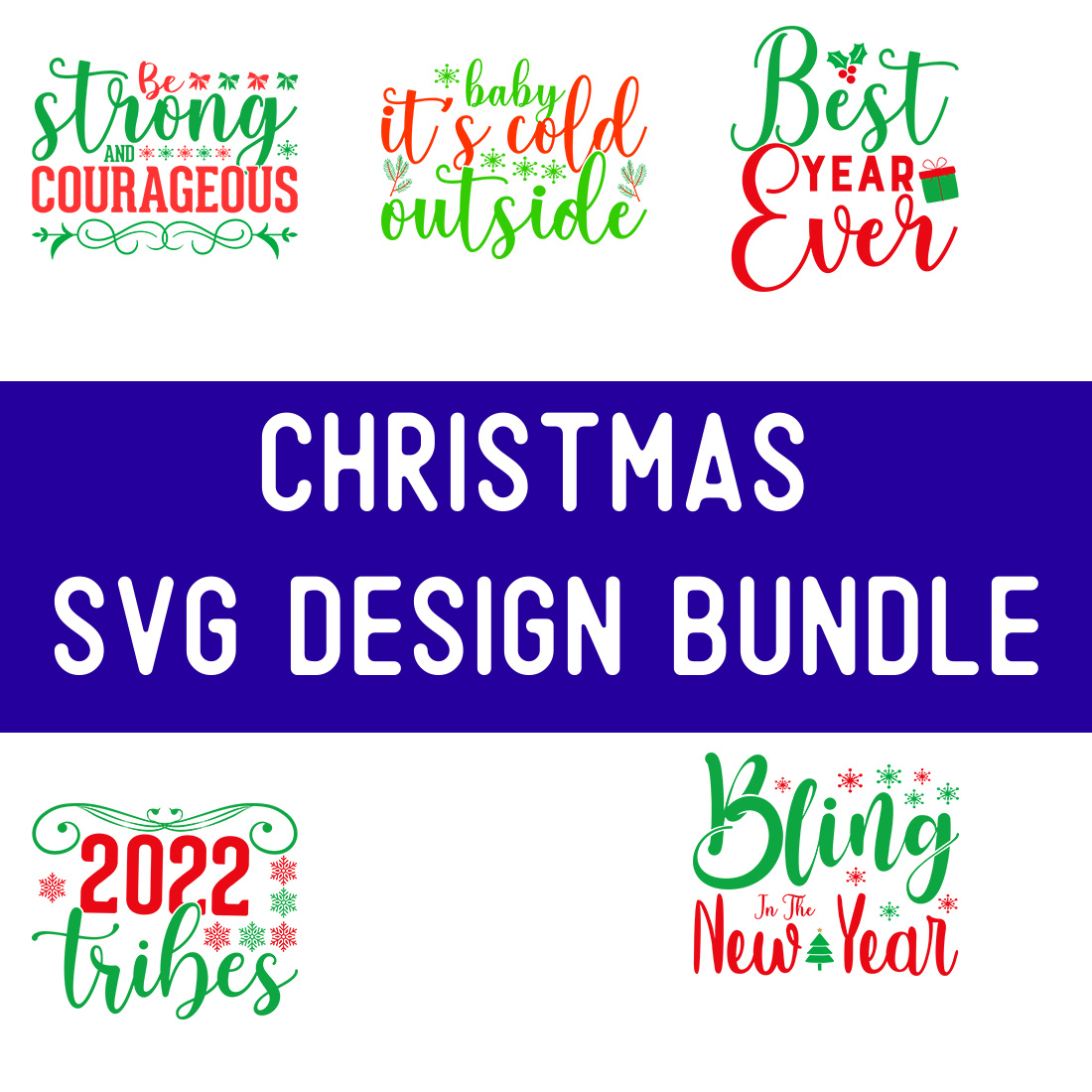 Christmas SVG Design Bundle cover image.