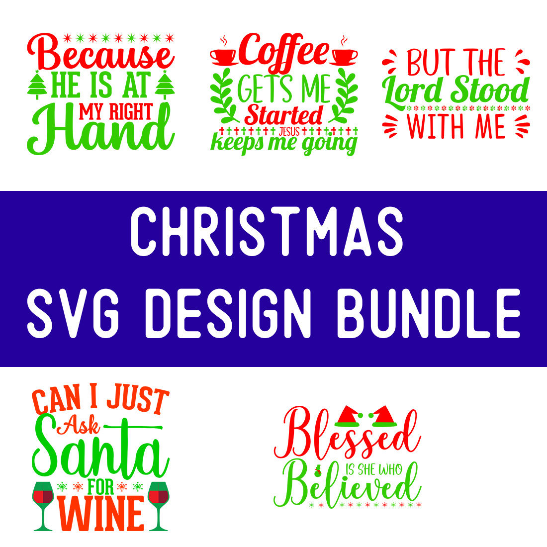 Christmas SVG Design Bundle cover image.
