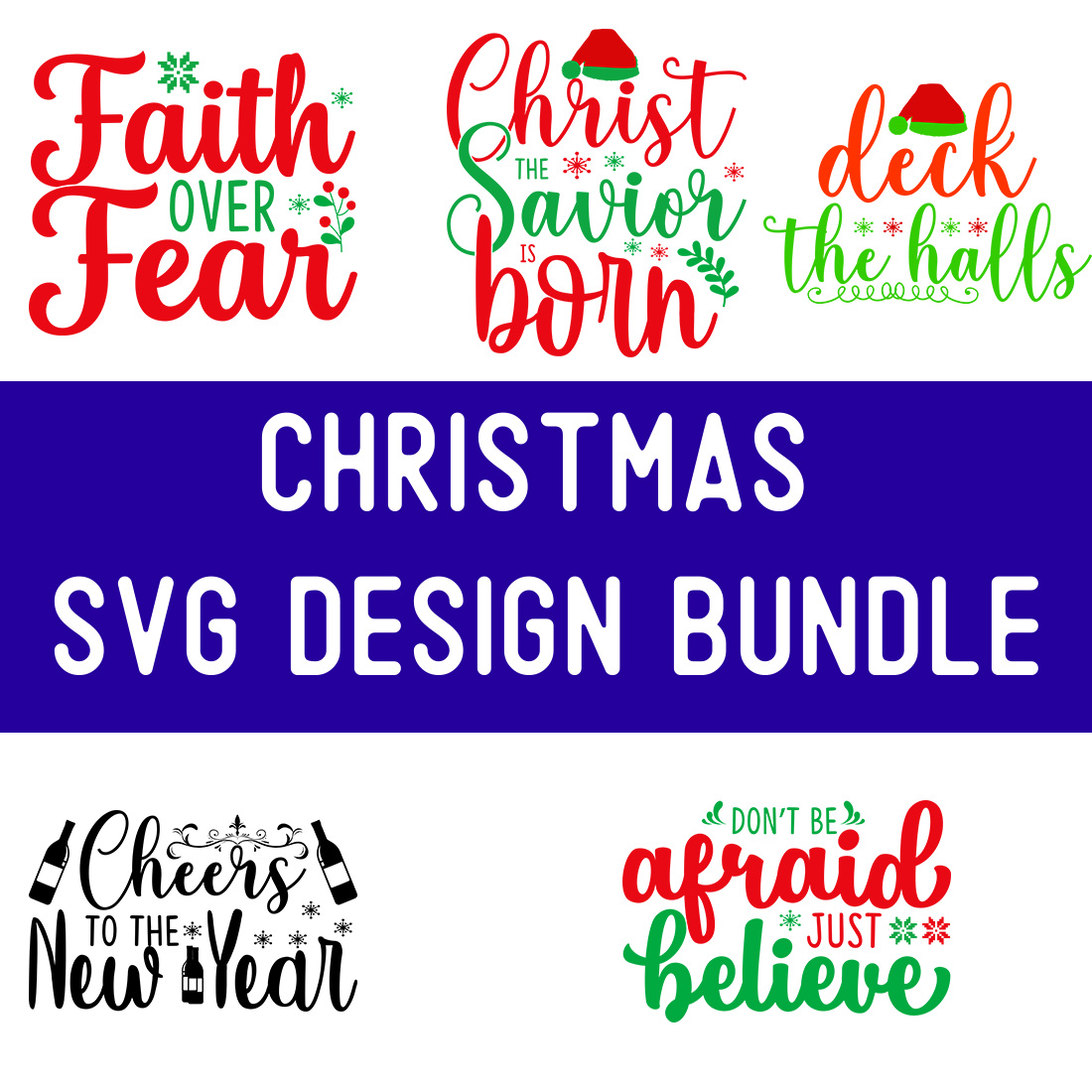 Christmas SVG Design Bundle cover image.