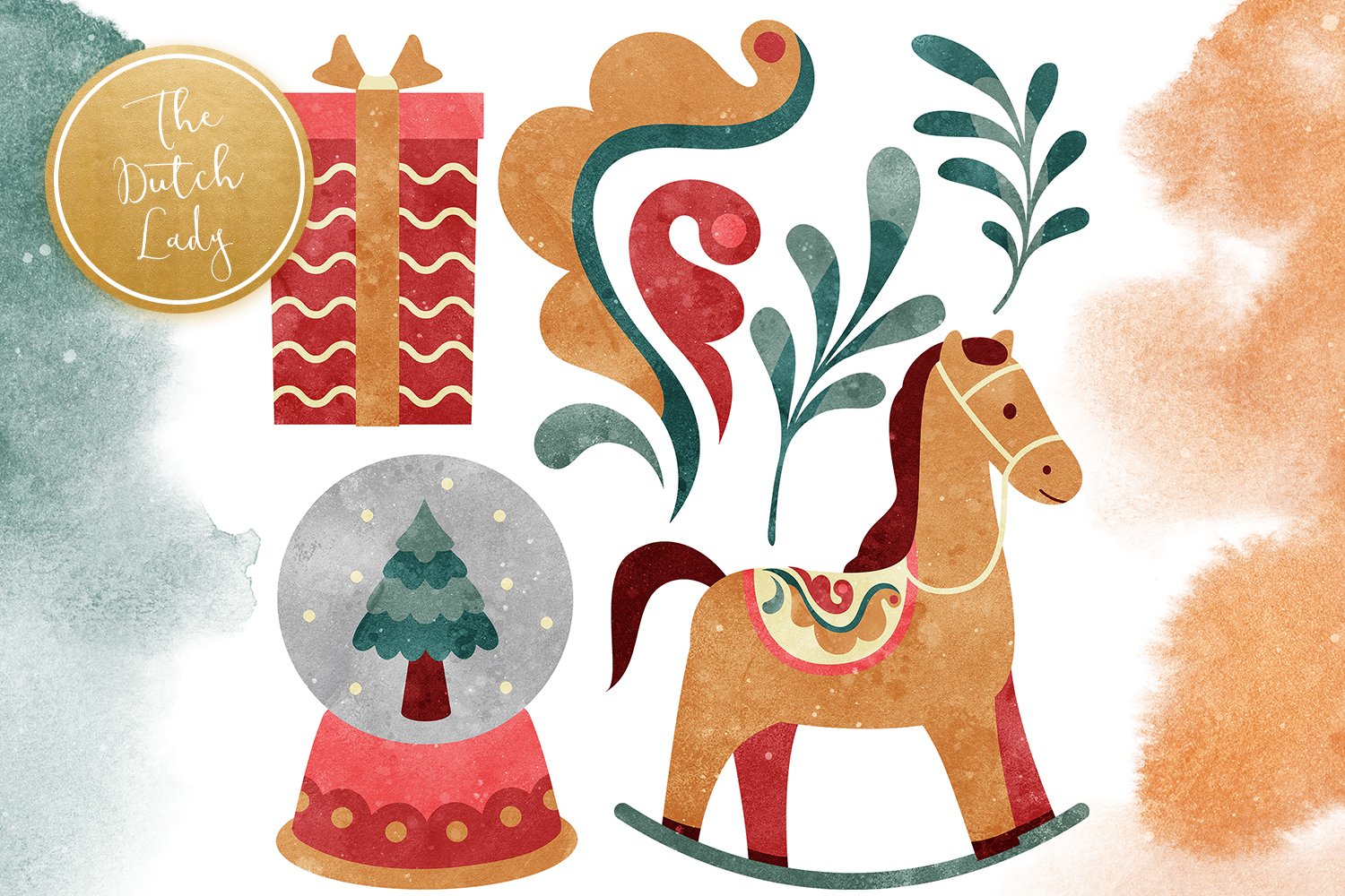 Christmas Toys & Ornaments Clipart preview image.