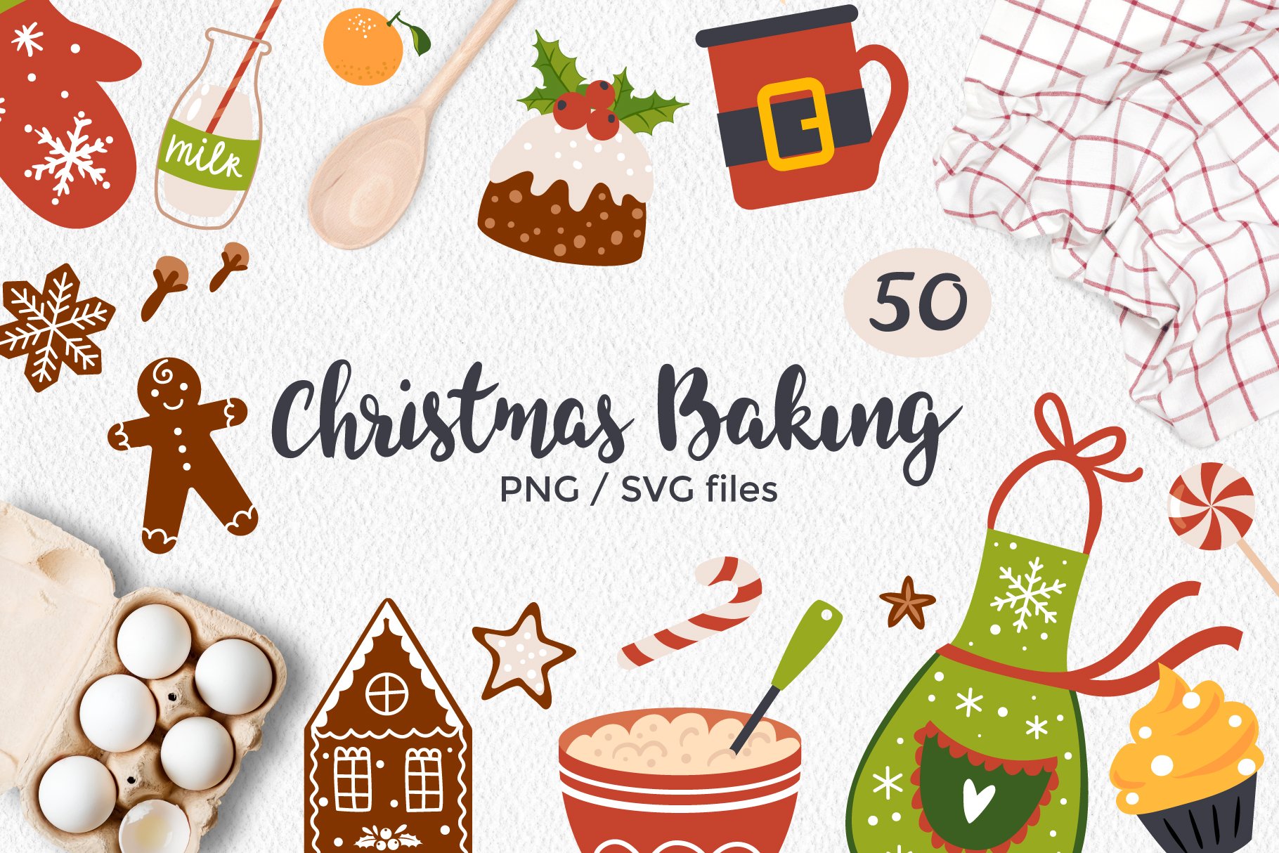 Christmas Baking Clipart cover image.
