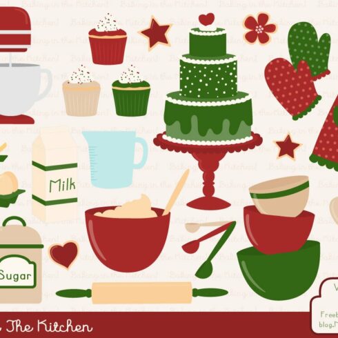 Christmas Baking Clipart & Vectors cover image.