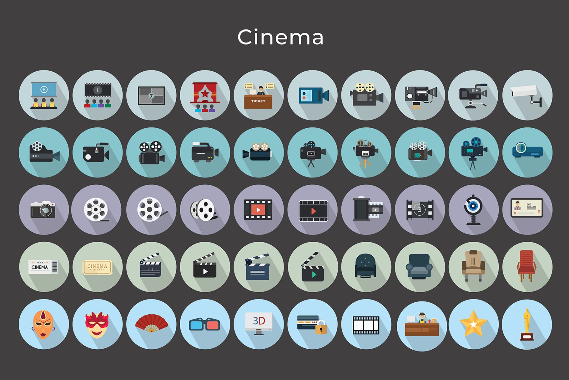 cinema vector icons 5 204