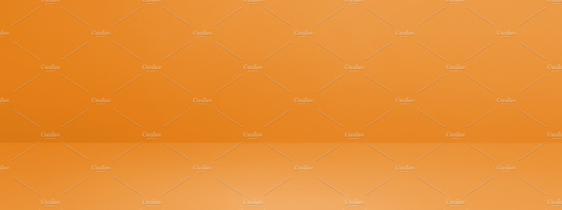 Empty orange concrete interior background banner cover image.