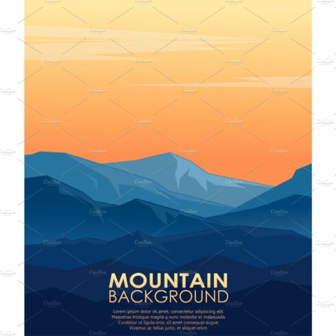 Vector Landscape with Blue Muntains cover image.