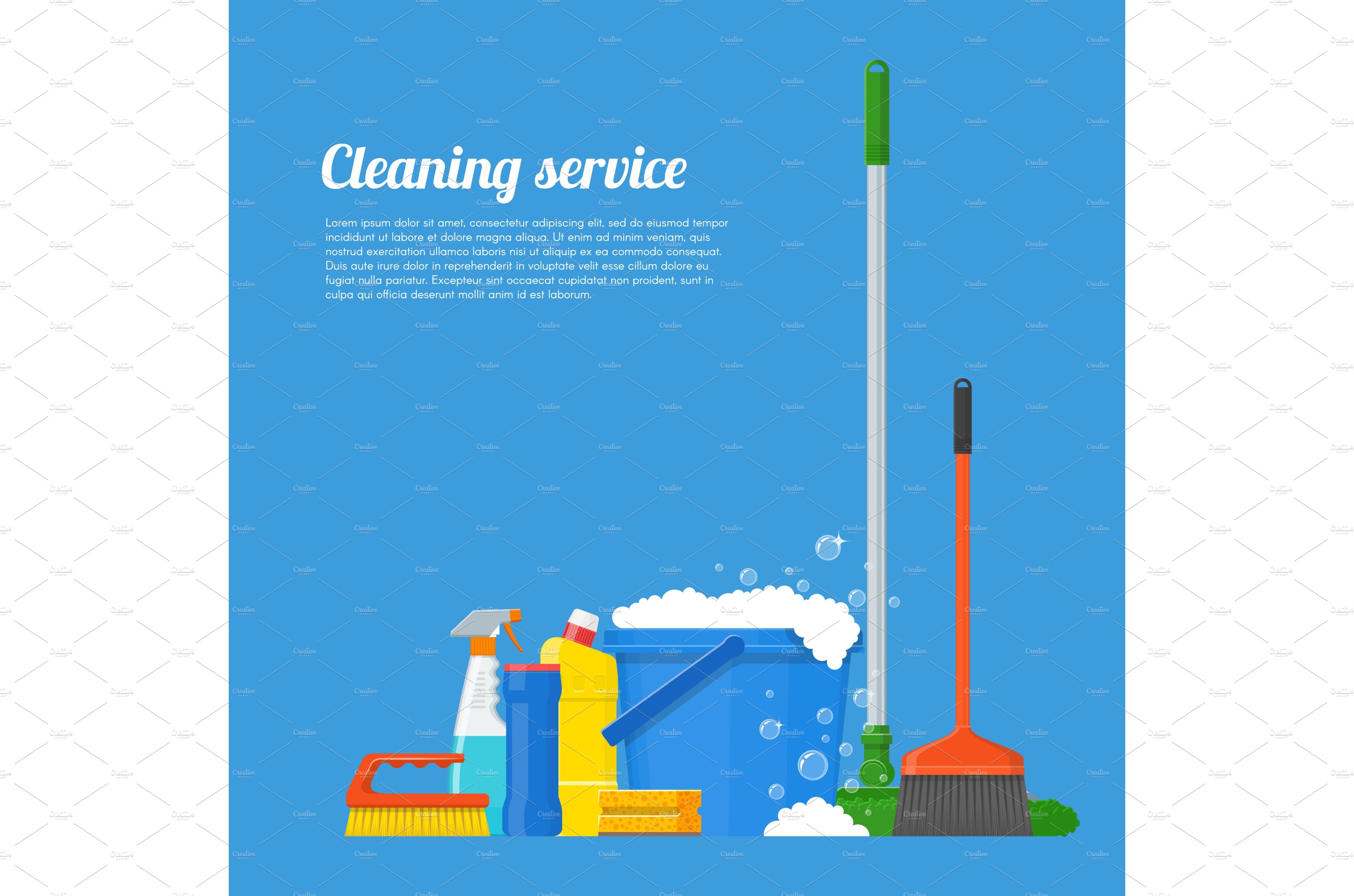 Cleaning service company concept cover image.
