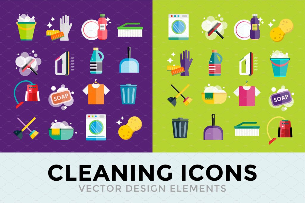 Cleaning icons vector set – MasterBundles
