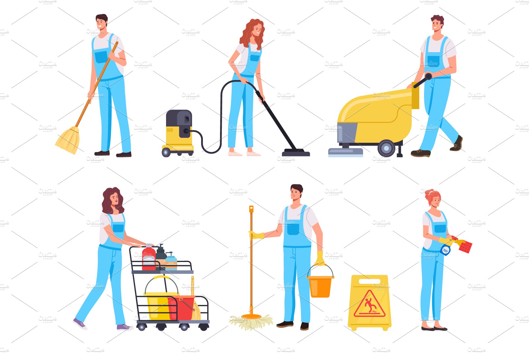 Cleaning people team cover image.