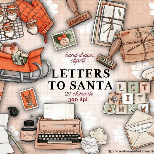 Christmas Letters to Santa clipart cover image.
