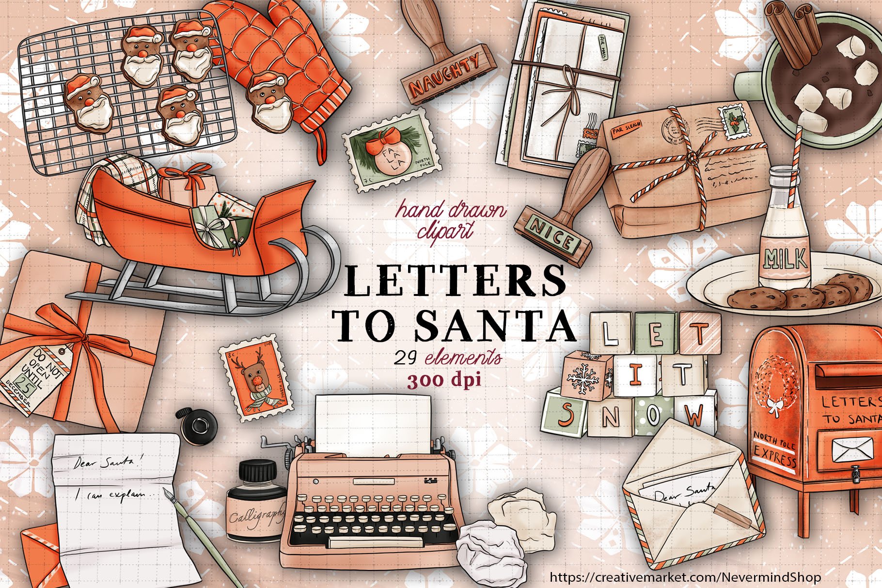 Christmas Letters to Santa clipart cover image.