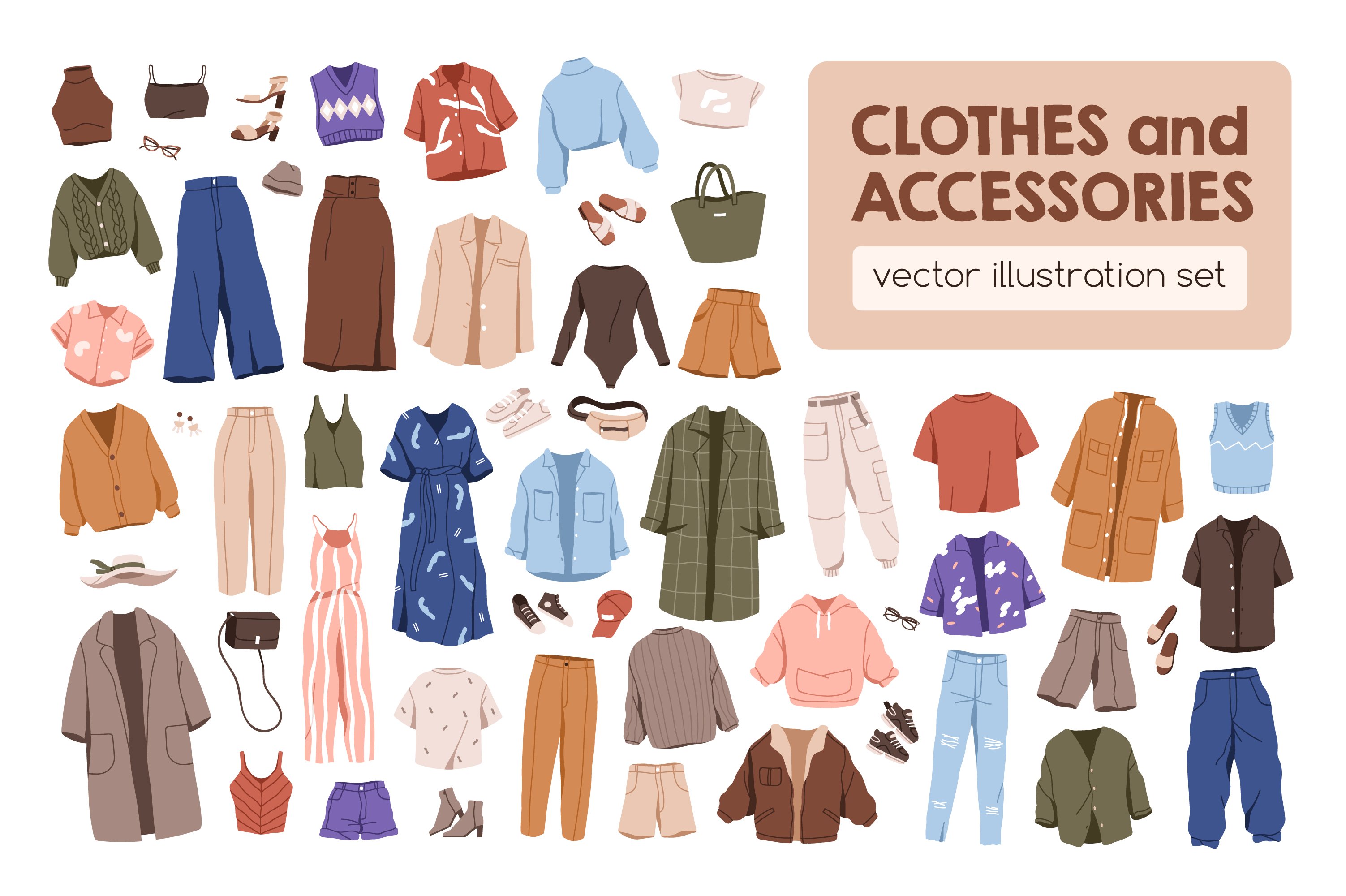 Fashion clothes & accessories set cover image.