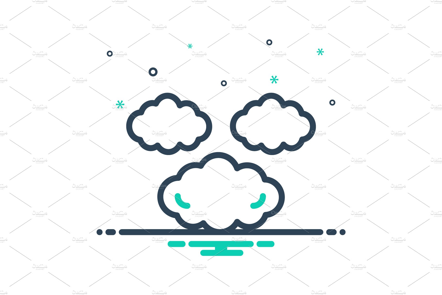 Cloud cloudy mix icon cover image.