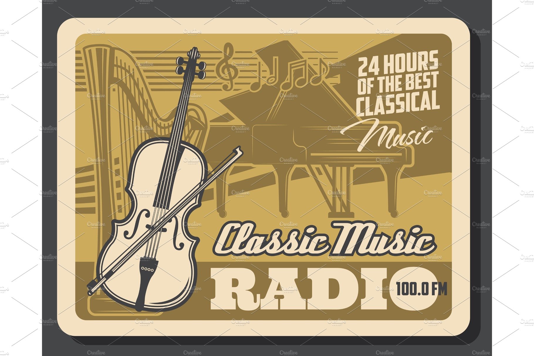 Classic musical instruments cover image.