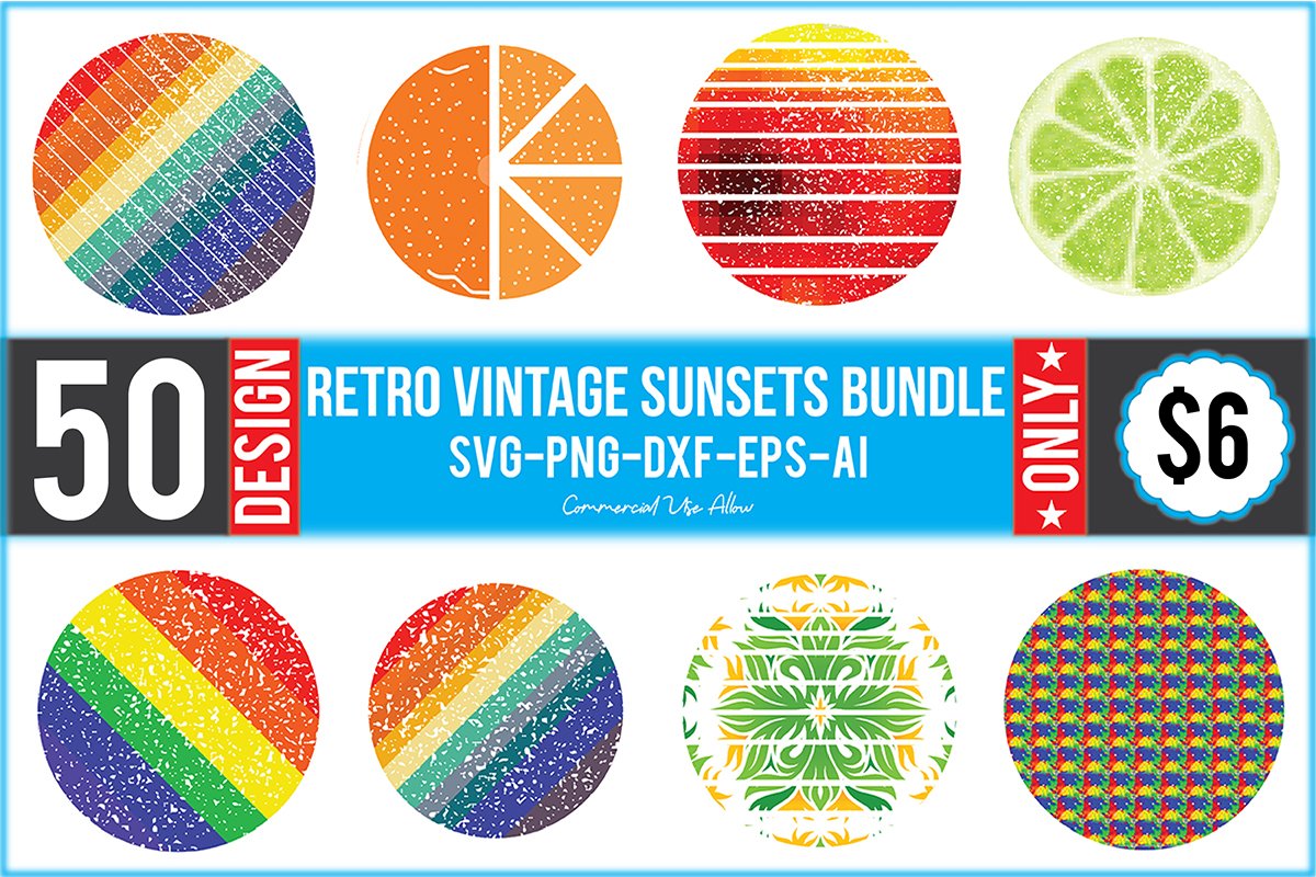 Retro Vintage Sunset Bundle cover image.