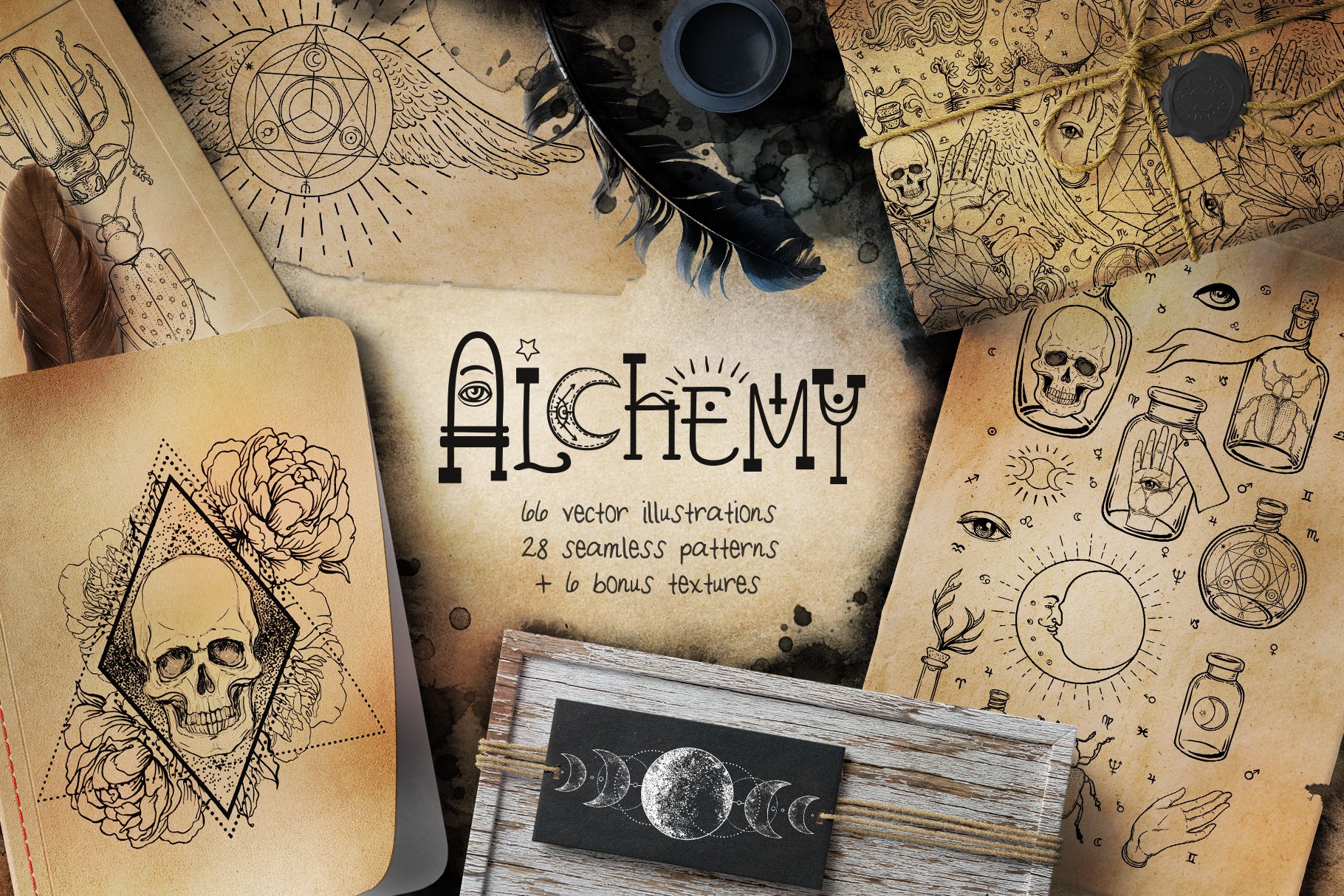 100 ALCHEMY. Magic Vector Set. cover image.