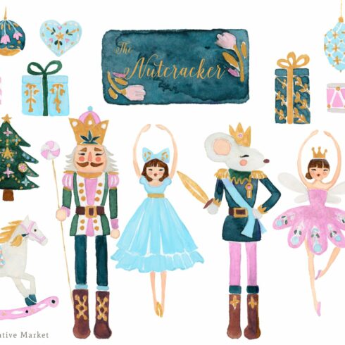 The Nutcracker in Pink Clipart cover image.
