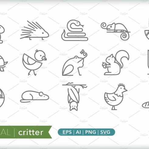 Minimal critter icons cover image.