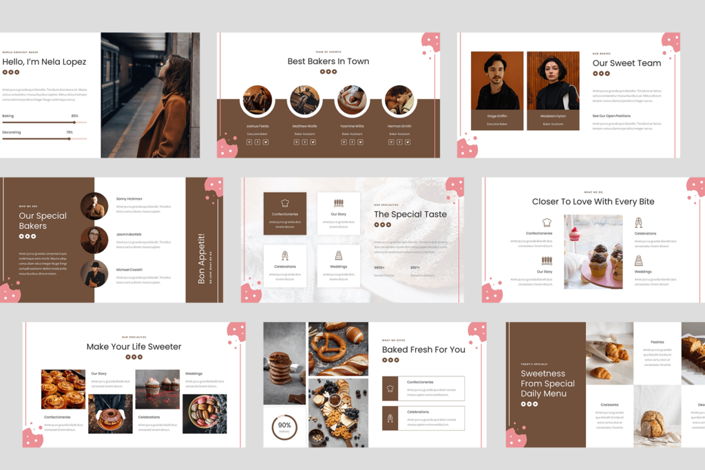 Oatkies - Bakery & Cake Shop Google Slides Template - MasterBundles