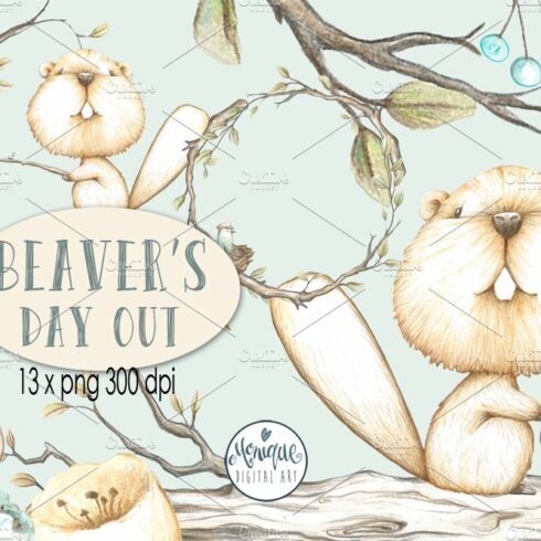Beaver Clipart Watercolor cover image.