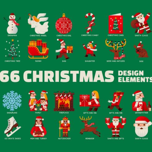 66 Christmas Design Elements cover image.