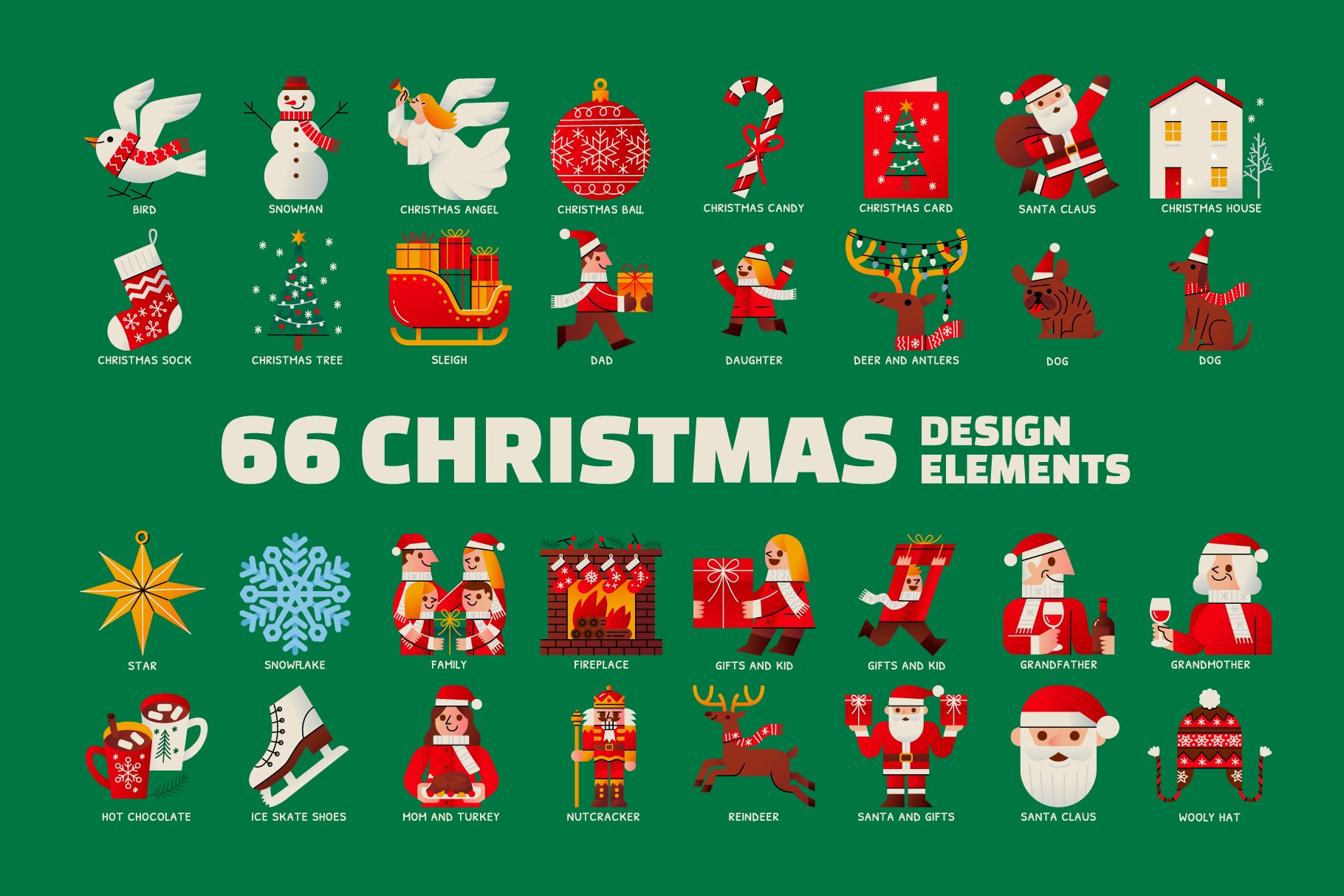 66 Christmas Design Elements cover image.