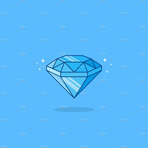 Diamond Icon Illustration. cover image.