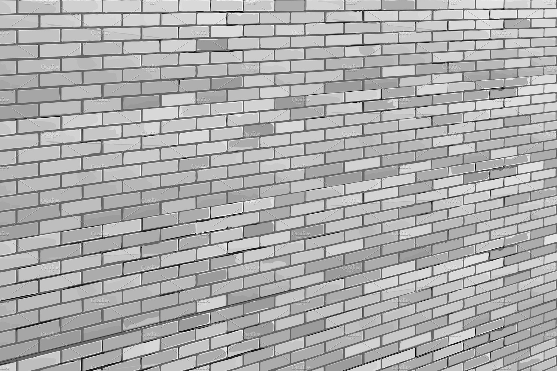 Brick wall set of vector backgrounds preview image.