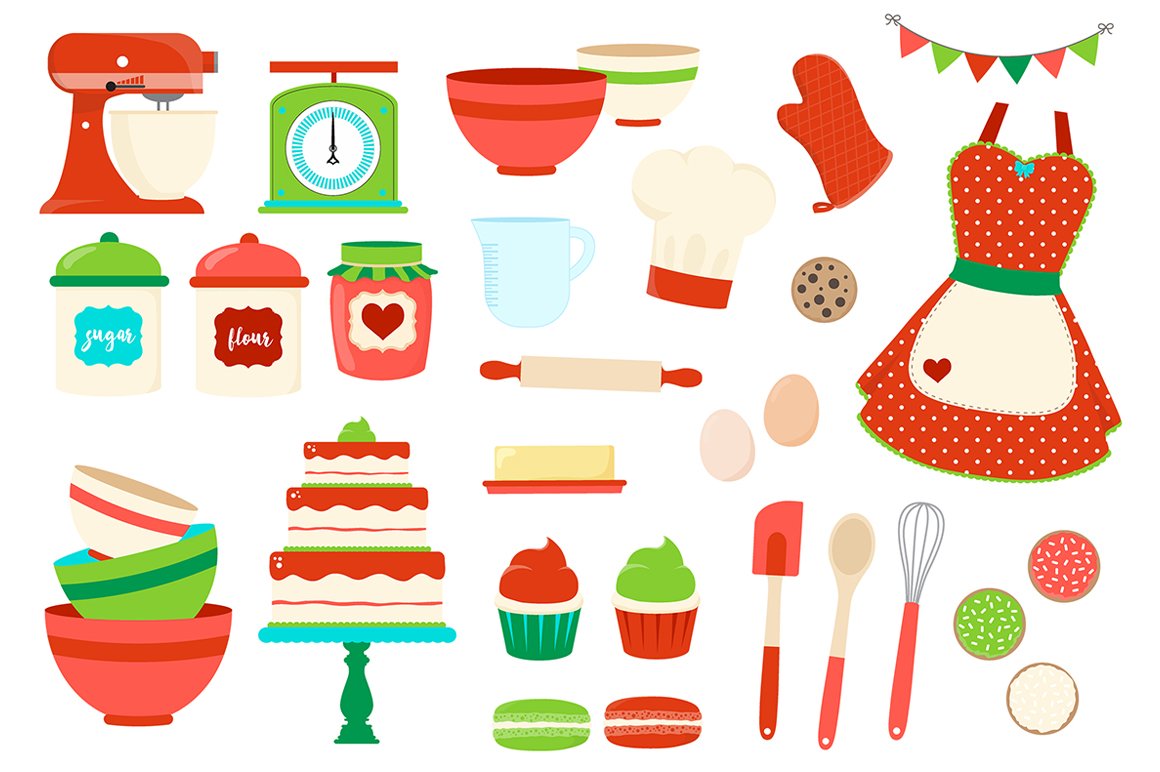 Christmas Baking Clipart cover image.