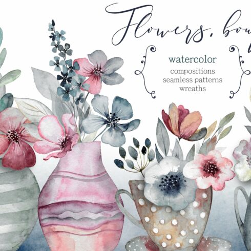 Watercolor bouquets cover image.