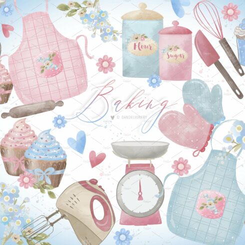 Watercolor Sweet Baking design cover image.