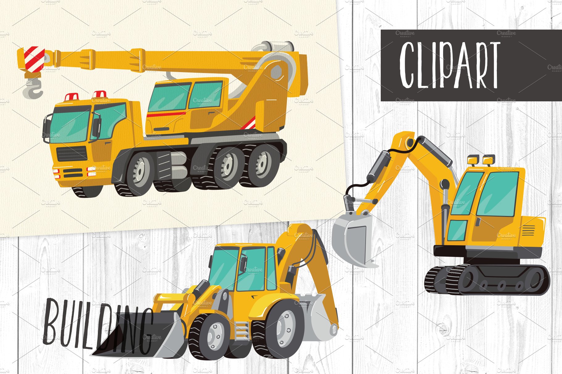 Building Machines PNG Clipart cover image.