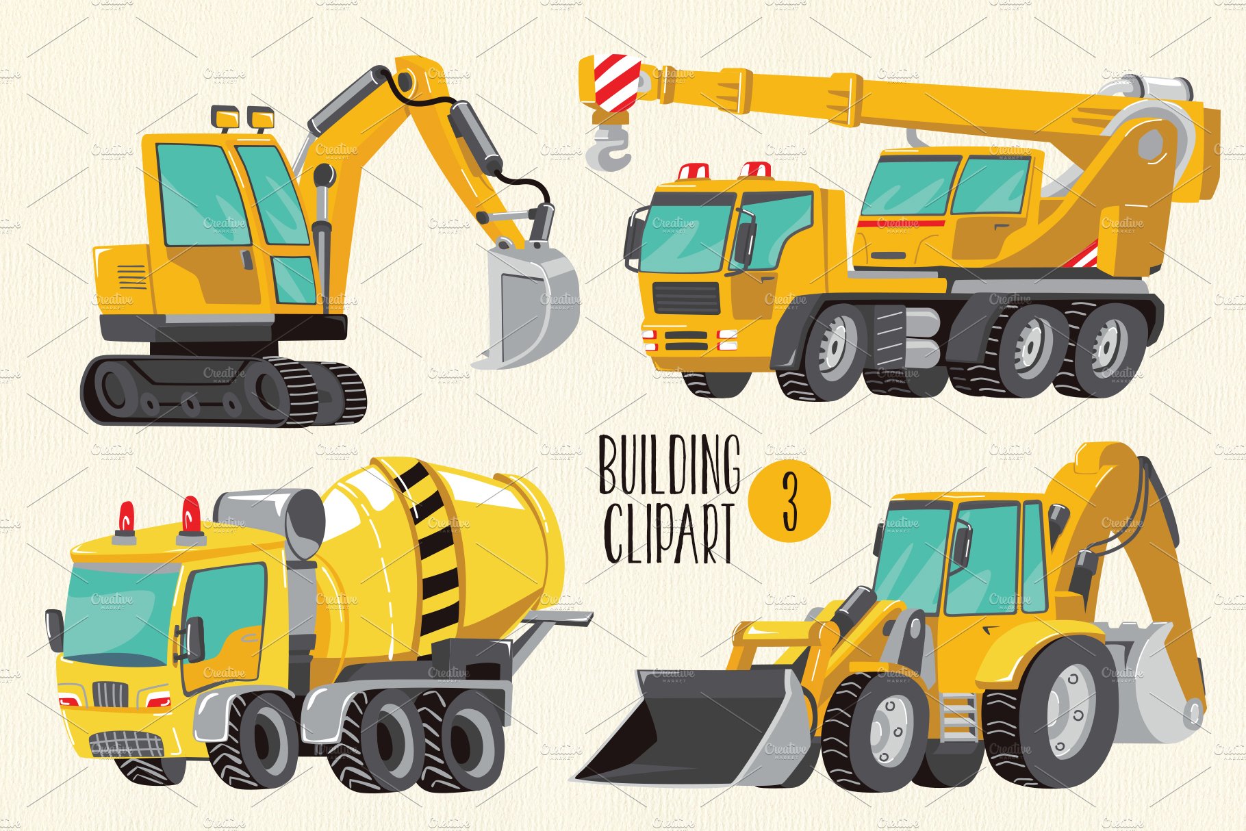Building Machines PNG Clipart preview image.