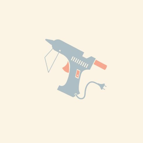 Hot Glue Gun icon design vector cover image.