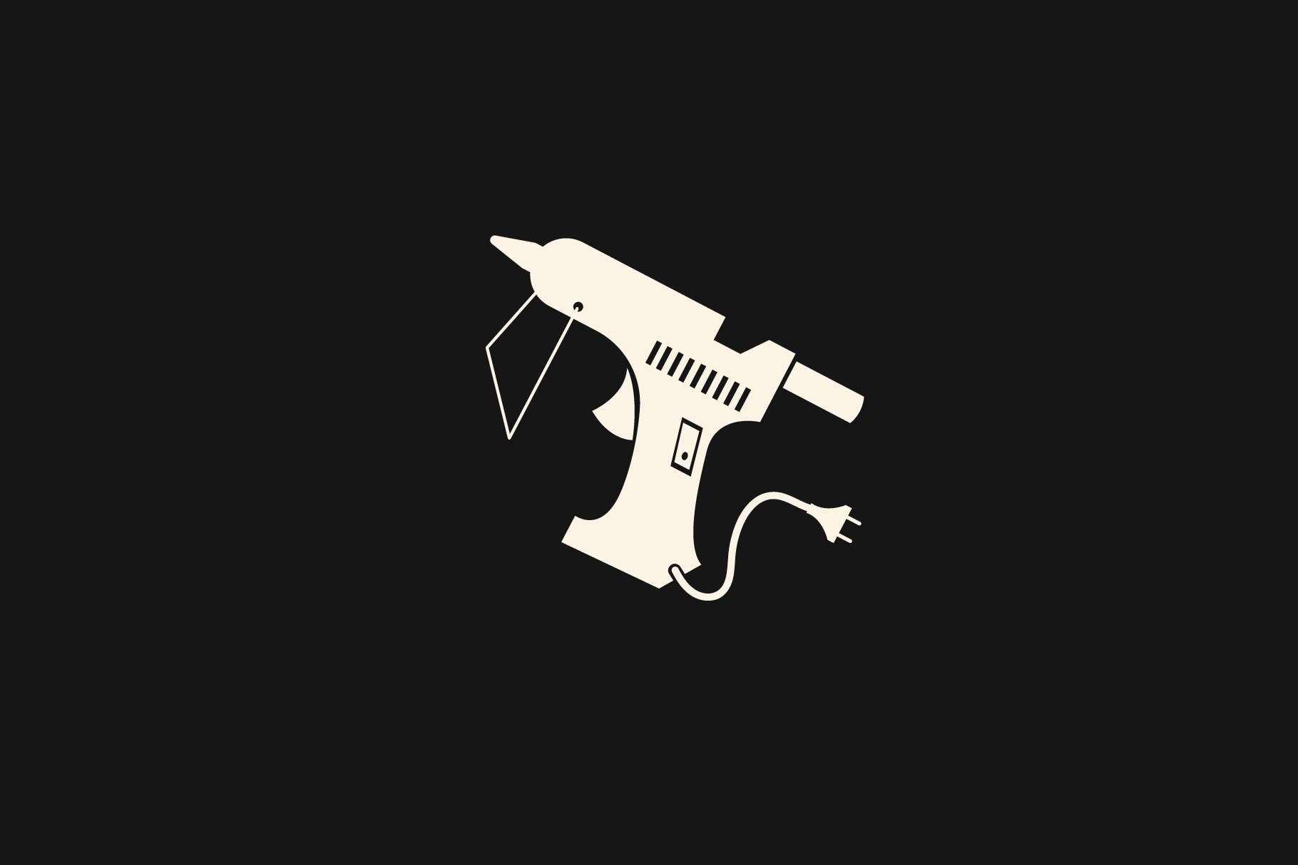 Hot Glue Gun icon design vector preview image.