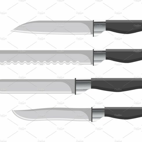 Sharp Kitchen Knives Set with cover image.