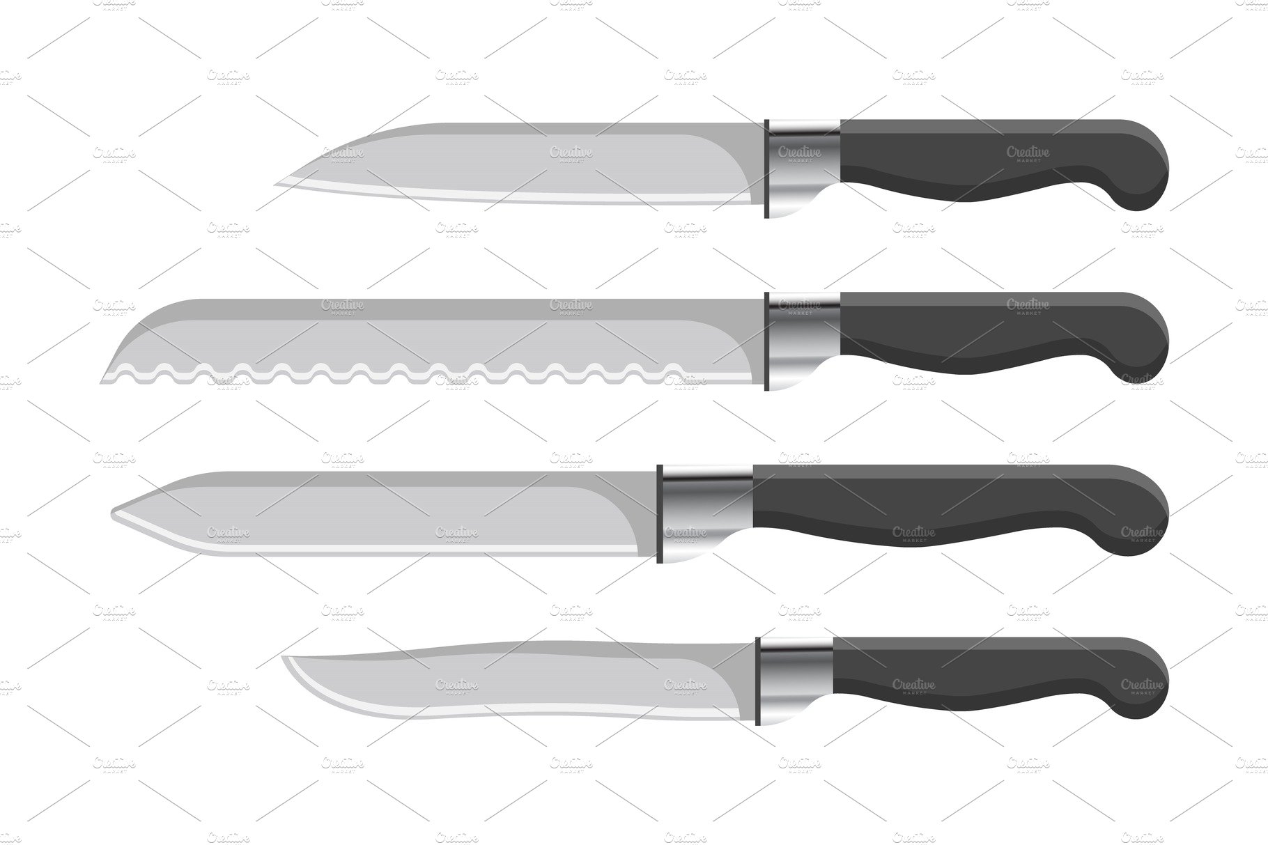Sharp Kitchen Knives Set with cover image.