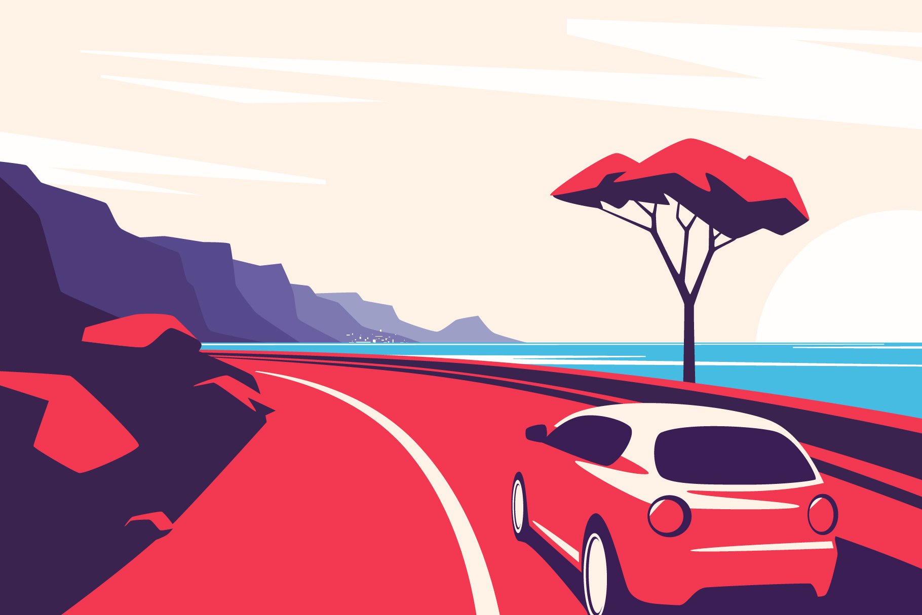 Along the ocean mountain road cover image.