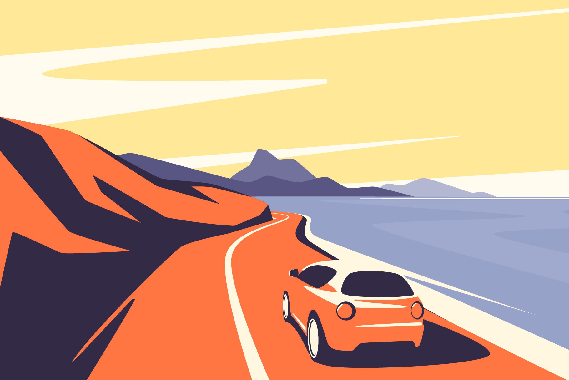 Along the ocean mountain road cover image.