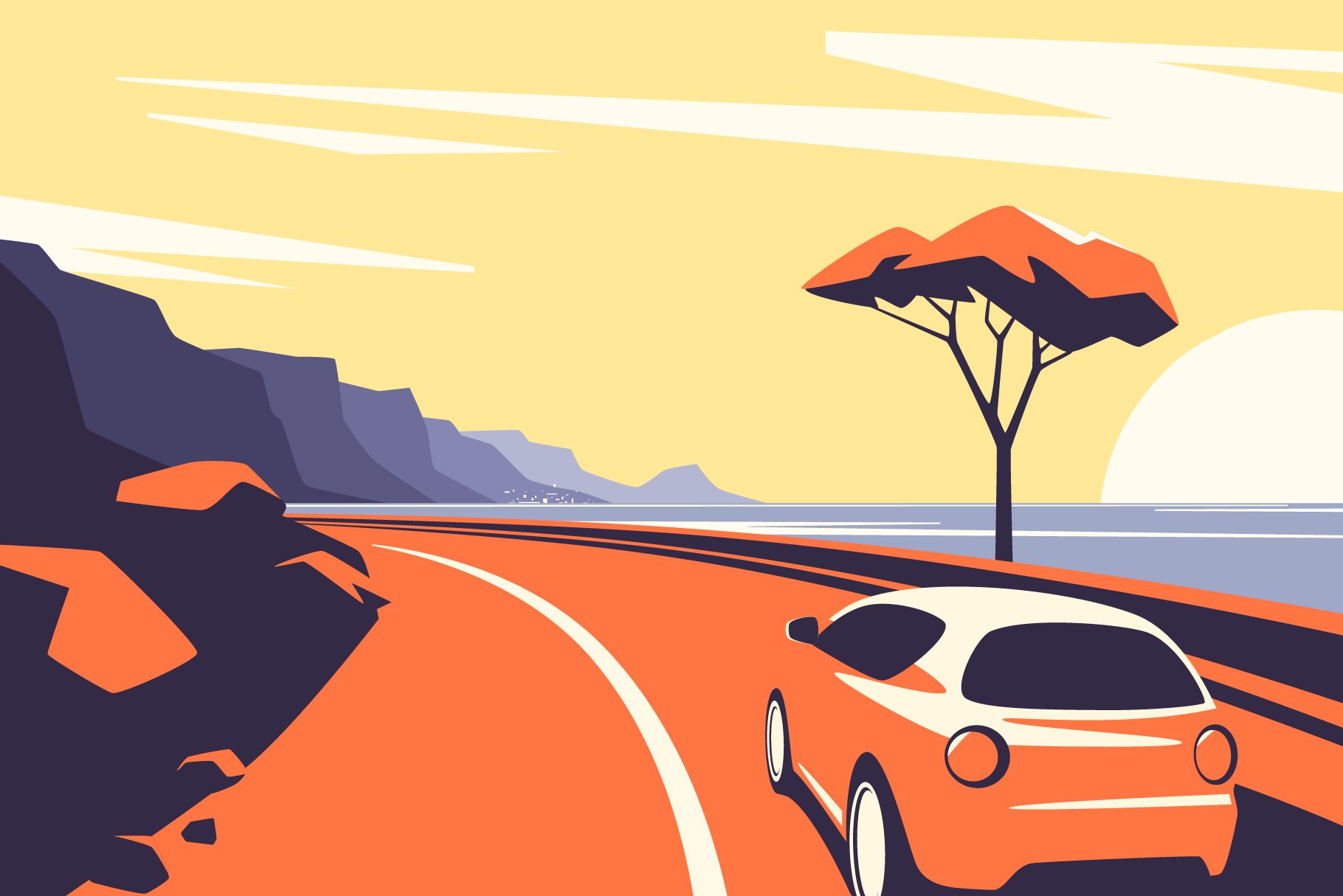 Along the ocean mountain road cover image.