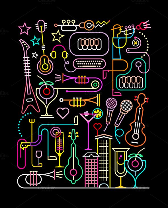 Cocktail Party Vector Illustration cover image.