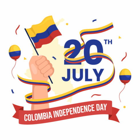 16 Colombia Independence Day Illustration cover image.