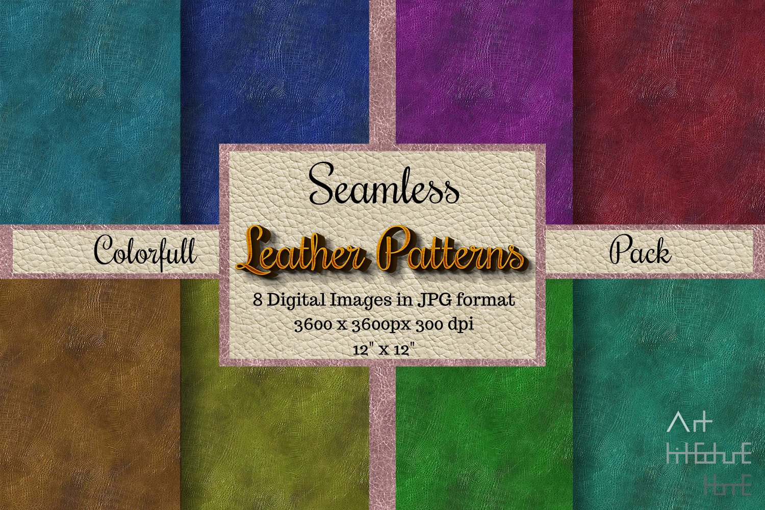 Seamless Leather Patterns Colorful cover image.
