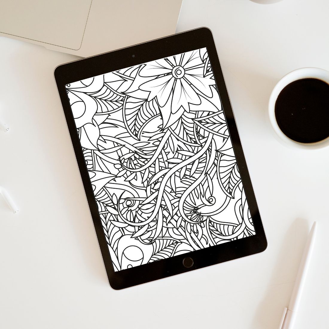Serenity Mandalas: A Captivating Collection of 50 Digital Coloring Pages Bundle preview image.