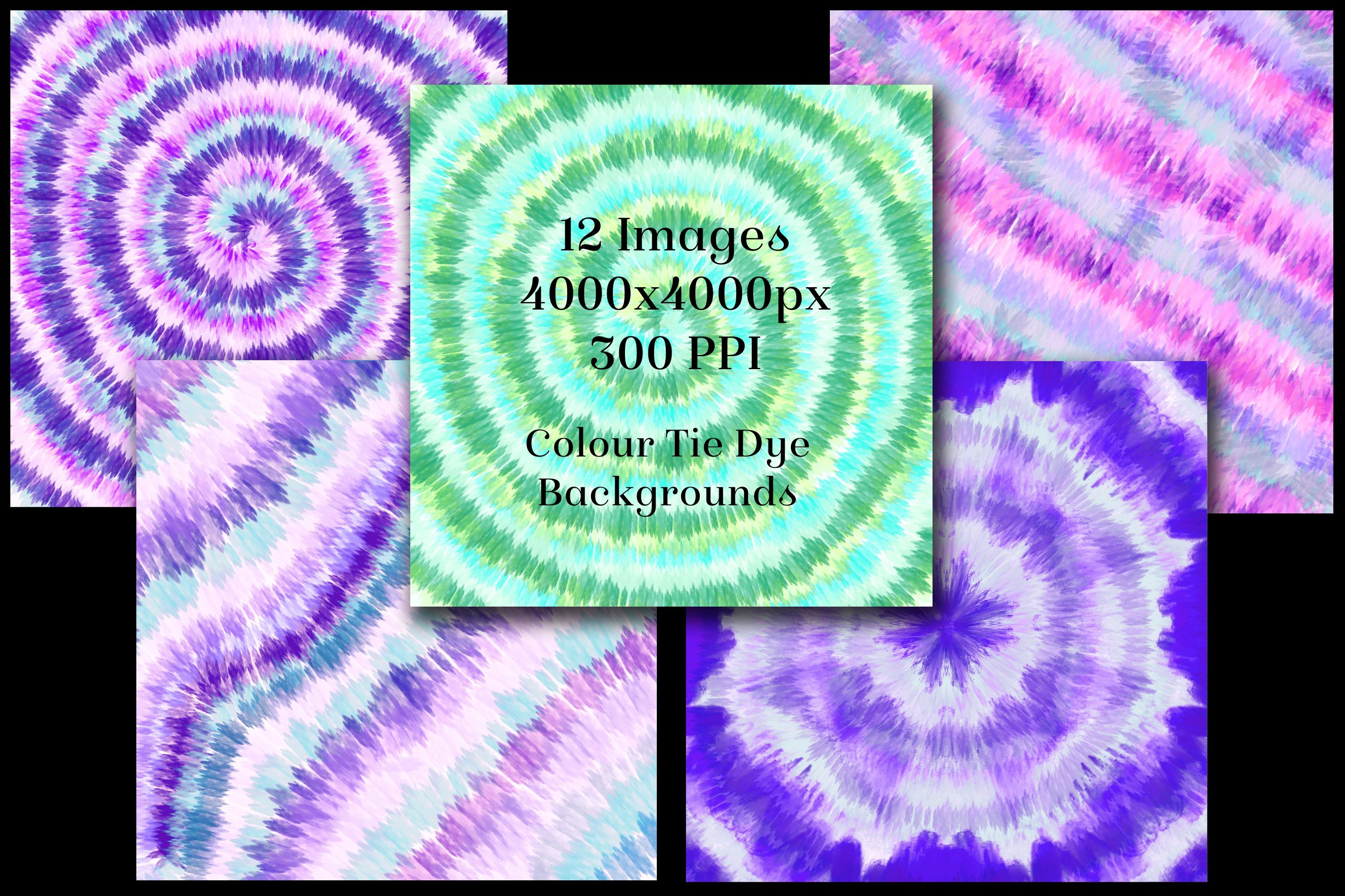 Colour Tie Dye Backgrounds preview image.