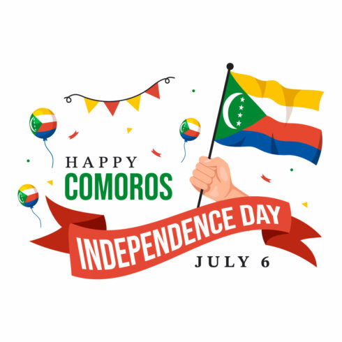 12 Happy Comoros Independence Day Illustration cover image.