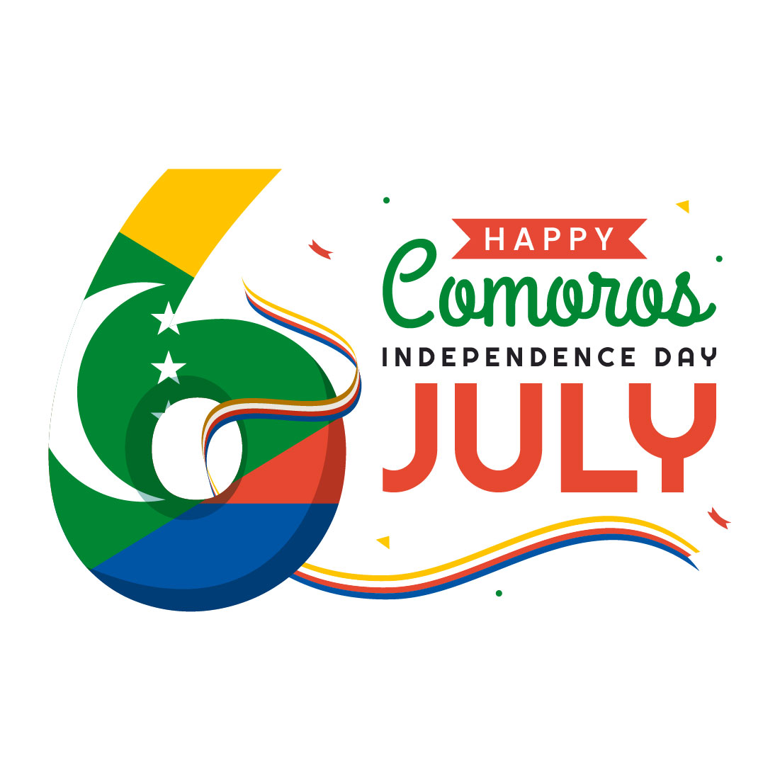 12 Happy Comoros Independence Day Illustration preview image.